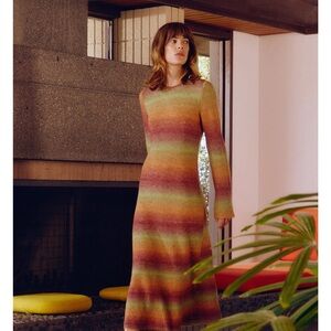 Simon Miller Long Sleeve multicolor knit Axon Dress size M NWT